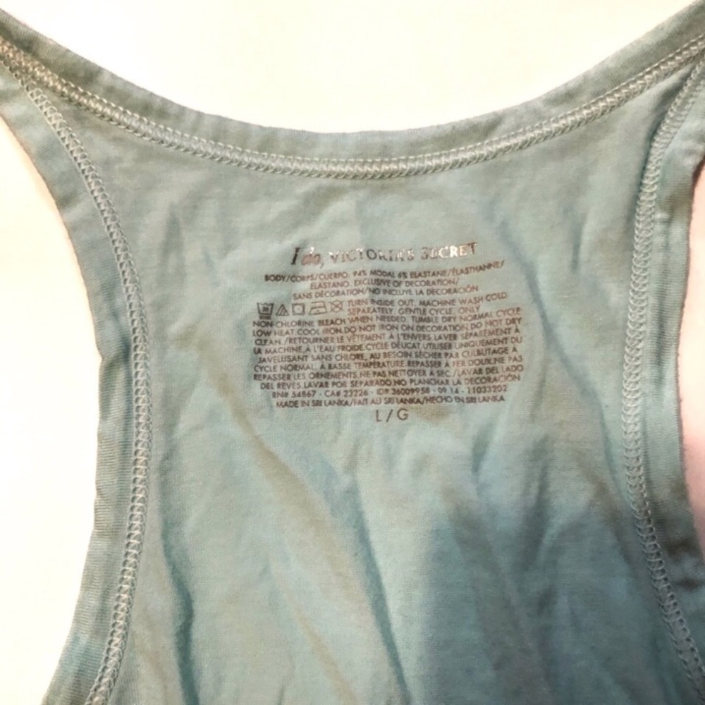 🍍SOLD VS Victoria’s Secret Just Married Tank - Picture 3 of 4
